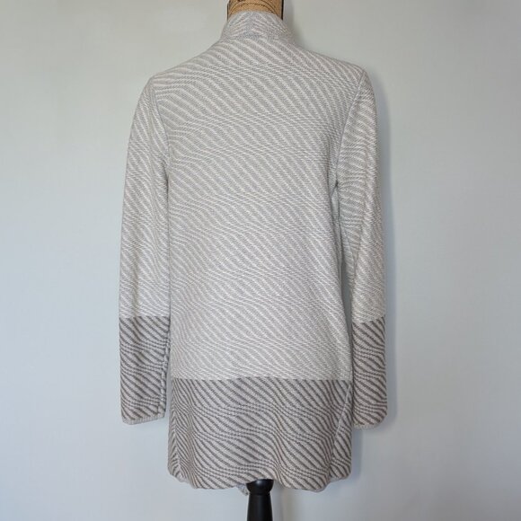 LUCKY BRAND Pointelle Knit Waterfall Open Front Cardigan - Picture 3 of 4